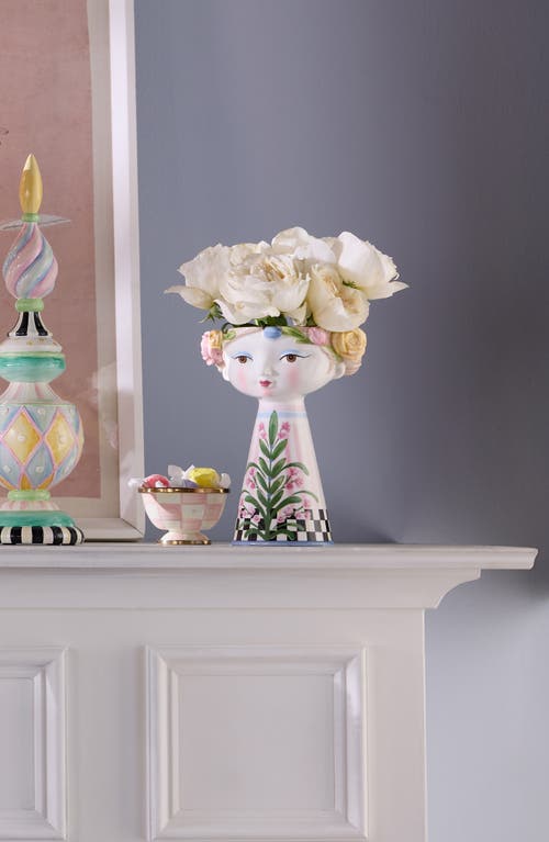 Mackenzie-childs Mackenzie Childs Rosy Meadow Short Lady Vase In Multi