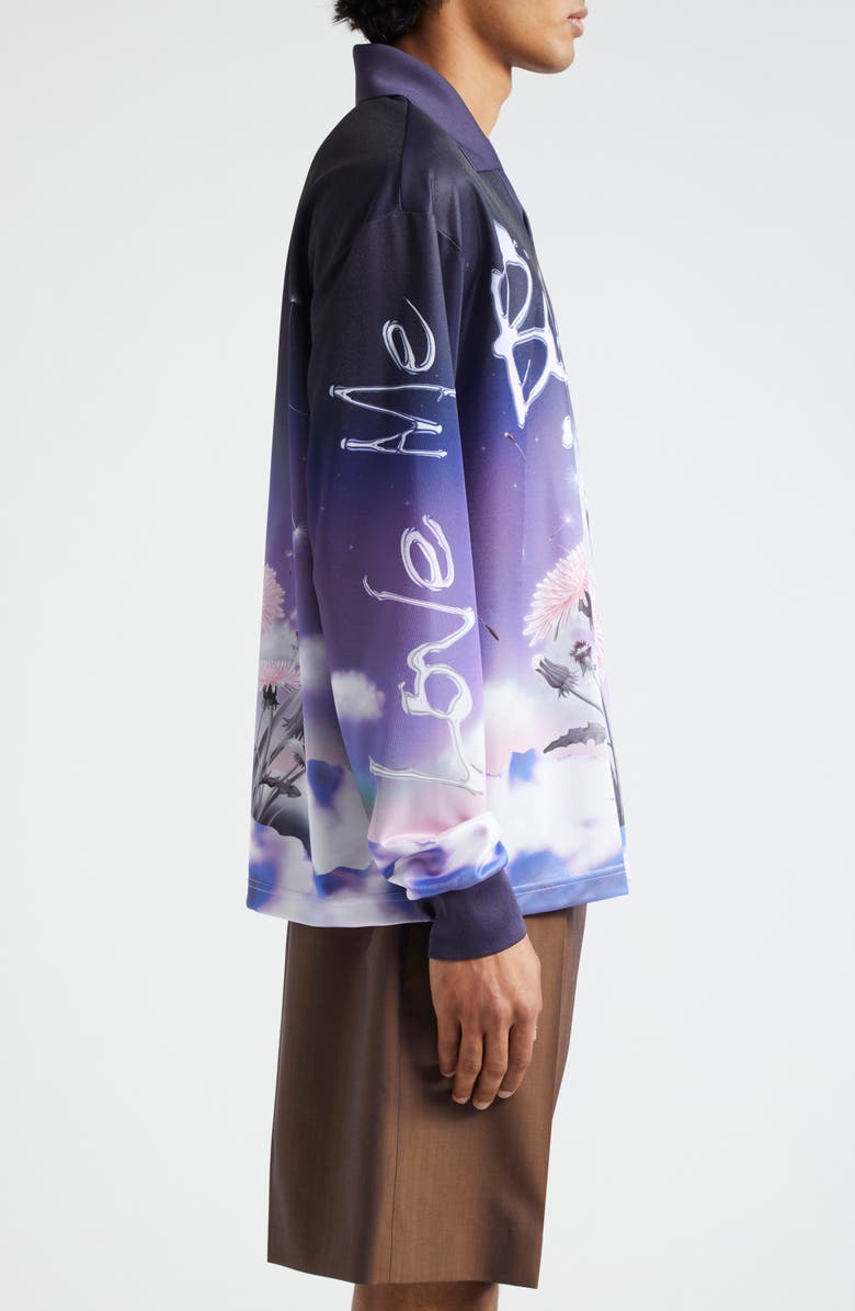 Burberry Dandelion Oversize Jersey Polo, Alternate, color, 