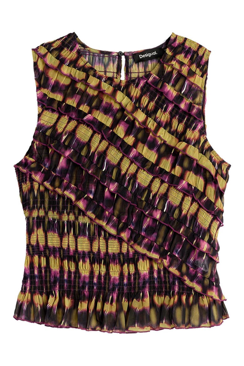 Ruffle Sleeveless Top, Alternate, color, GREEN