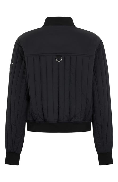 Moose Knuckles Fairhaven Quilted Ripstop Bomber Jacket In Black