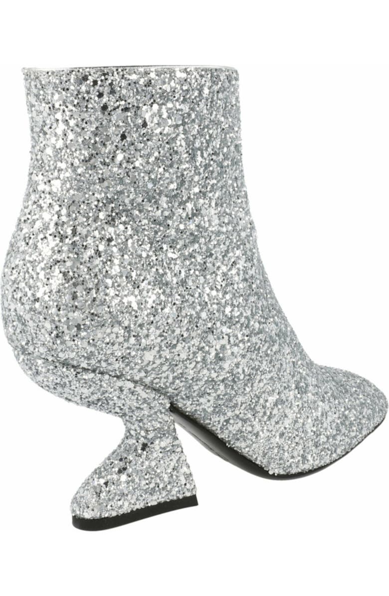 FERRAGAMO Sal 85 Glitter Ankle Boot, Alternate, color, Silver