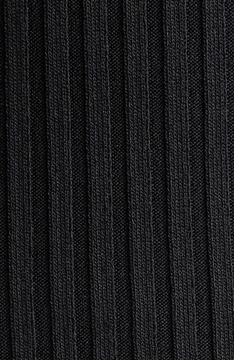 Proenza Schouler Leandra Short Sleeve Rib Sweater Dress, Alternate, color, Black