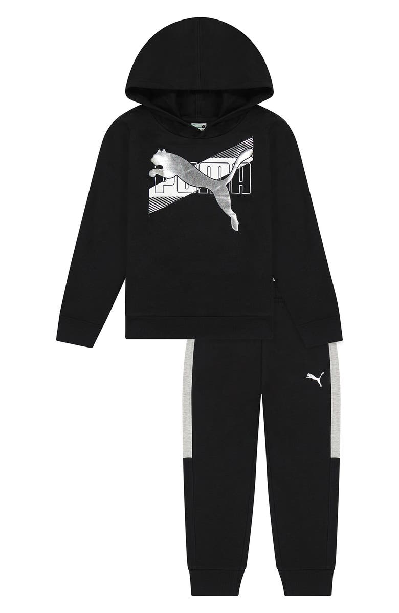 PUMA Kids' 2-Piece Fleece Hoodie & Joggers Set, Main, color, 