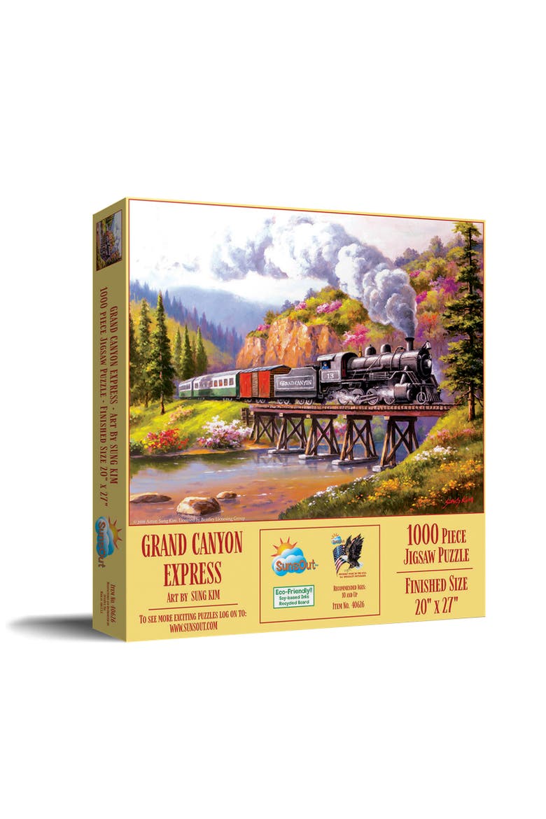 Grand Canyon Express 1000 piece Jigsaw Puzzle for Adults, Main, color, Multicolor