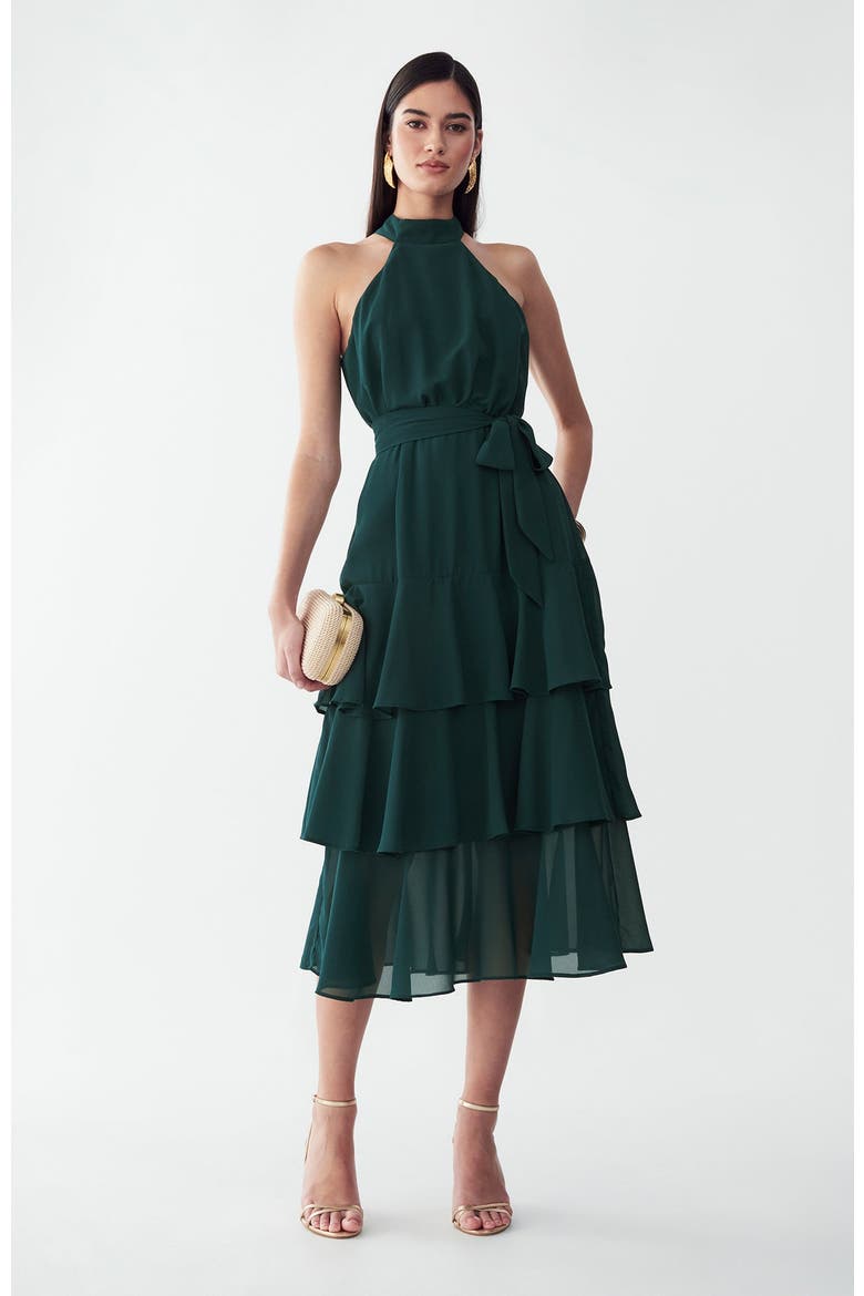 Tony Midi Dress, Alternate, color, Emerald