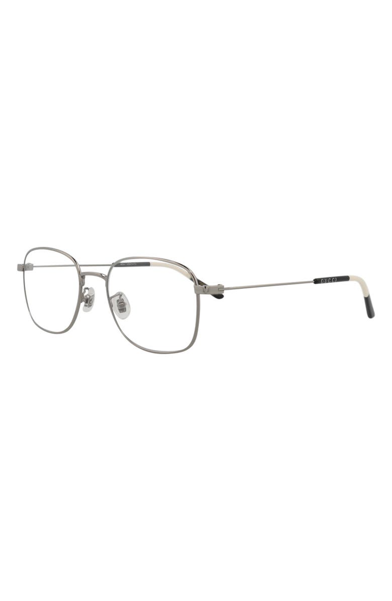 Gucci Novelty 53mm Rectangular Optical Glasses, Alternate, color, 