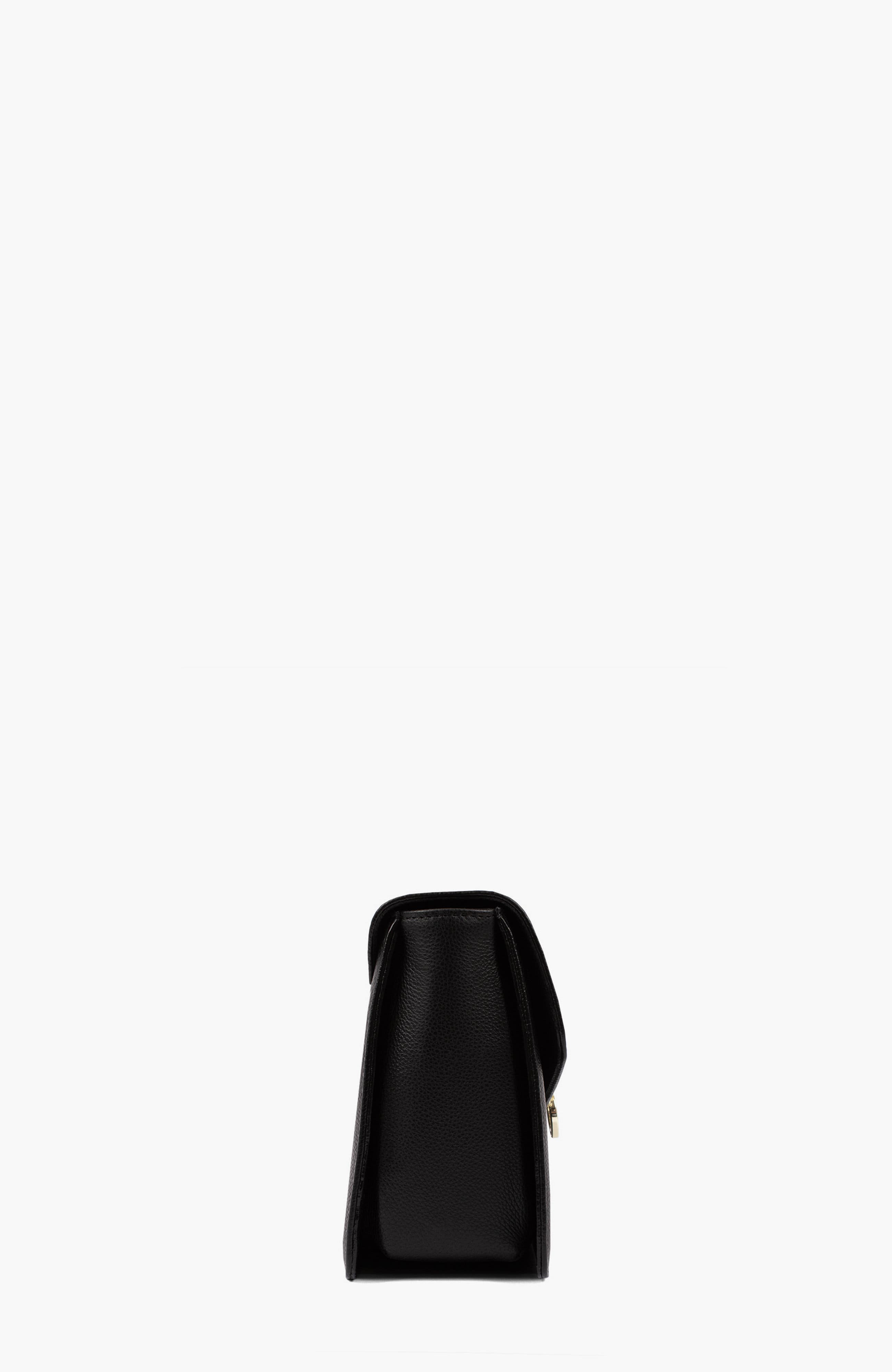 Muse 260 Pebbled Leather Shoulder Bag, Alternate, color, Black