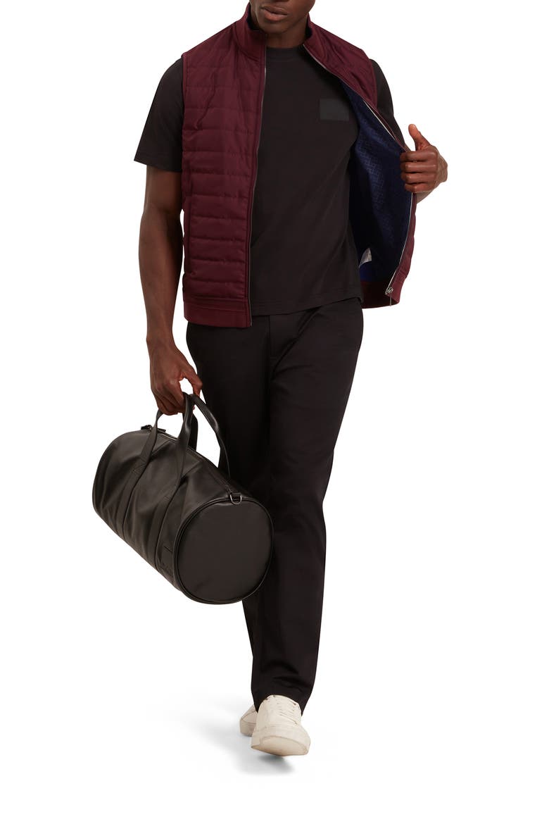 Pafavor Quilt Front Piqué Vest, Alternate, color, MAROON
