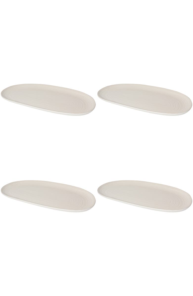 Danica Brands Set of 4 Oval Platter 15 Inch, Main, color, Aquarius Oyster