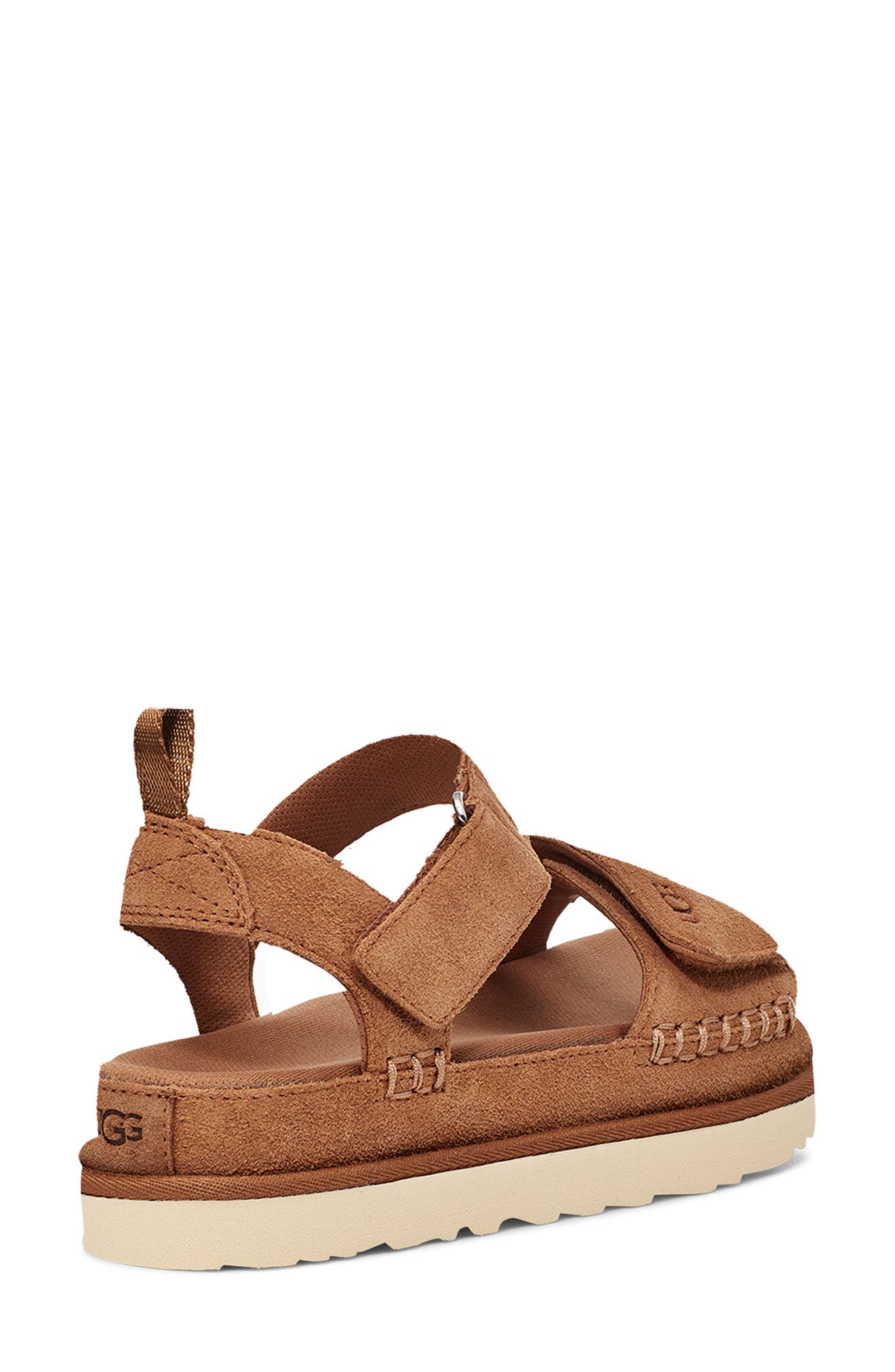 Goldenstar Platform Sandal, Alternate, color, CHESTNUT SUEDE