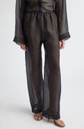 GIA STUDIOS Lisse Silk Organza Straight Leg Pants