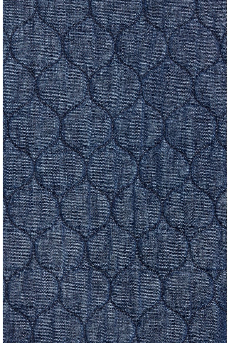 Quilted Denim Shirt Jacket, Alternate, color, NAVY IRIS INDIGO