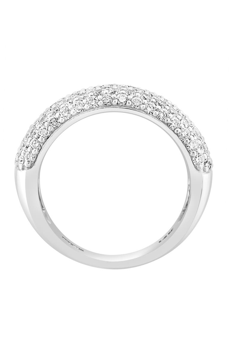 Pavé Diamond Dome Ring in 14K White Gold, Alternate, color, Hematite and FW Blush Pearl