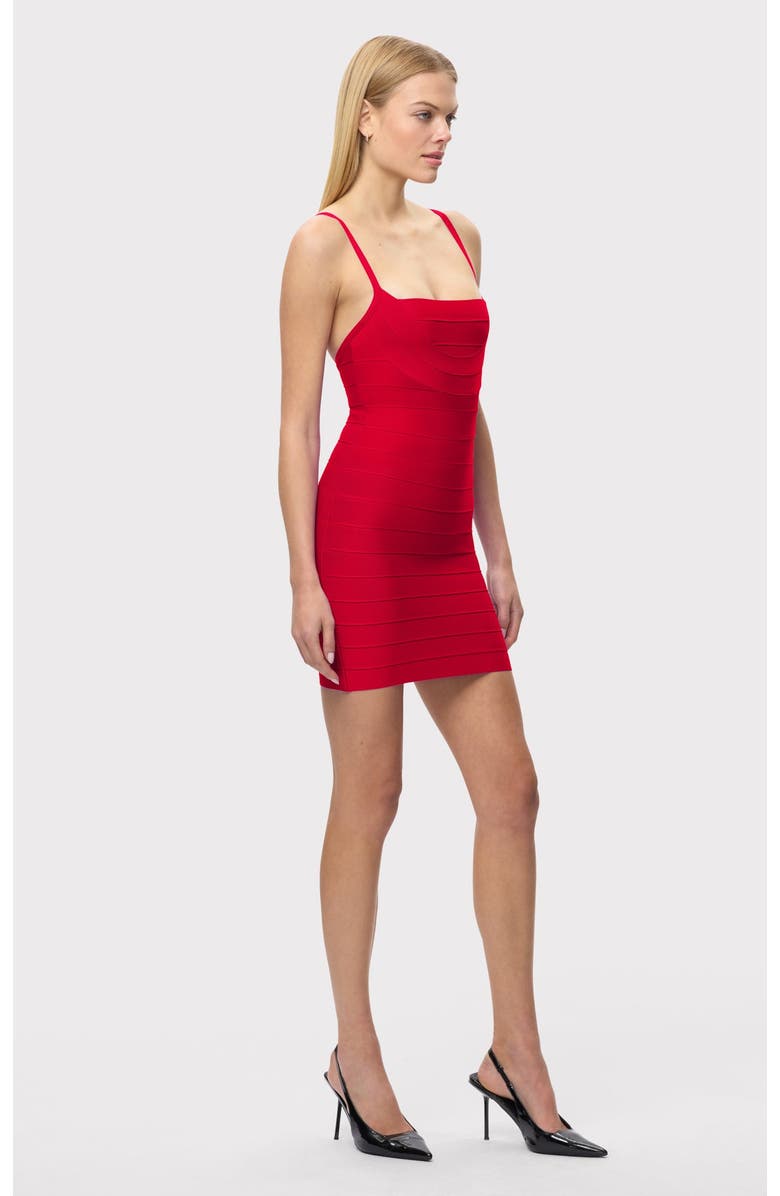 Herve Leger The Dance Floor Dress, Alternate, color, Chili