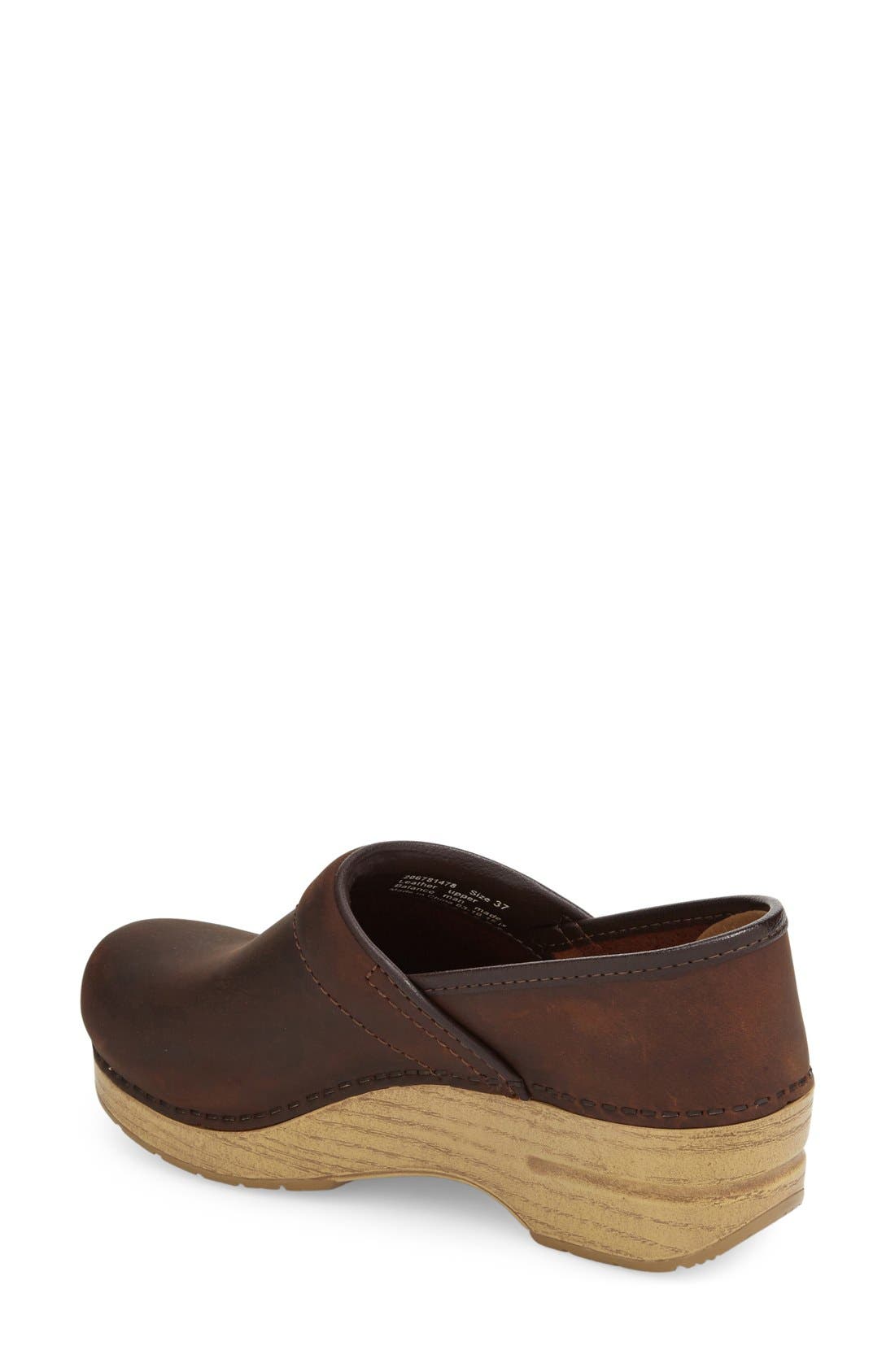 Dansko 'Professional' Oiled Leather Clog, Alternate, color, 