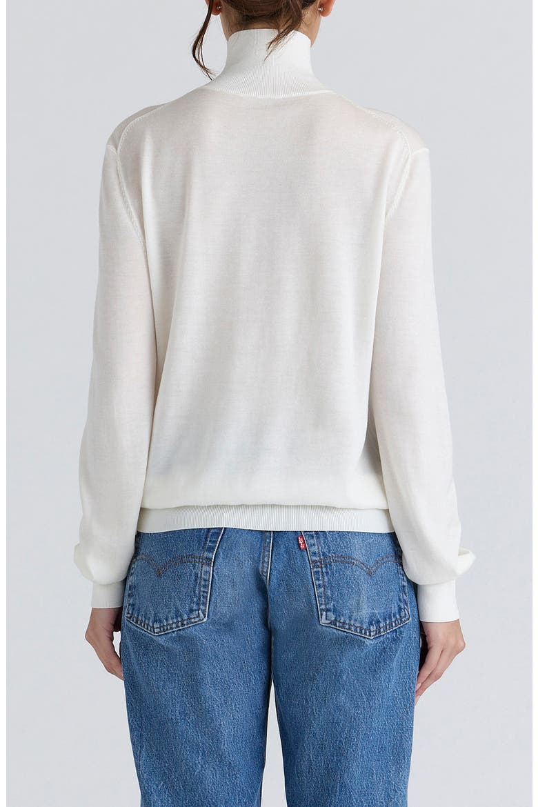 Angel Silk & Wool Blend Mock Neck Sweater, Alternate, color, IVORY