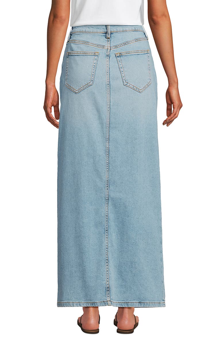 Lands' End Soft Denim Maxi Skirt, Alternate, color, Breeze Blue Wash