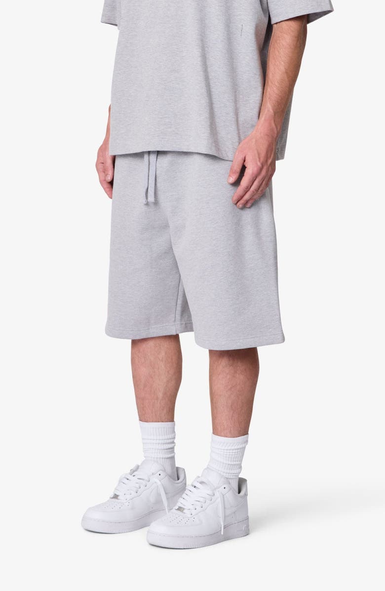 mnml Heavy Basic Cotton Sweatshorts, Alternate, color, Marled Grey