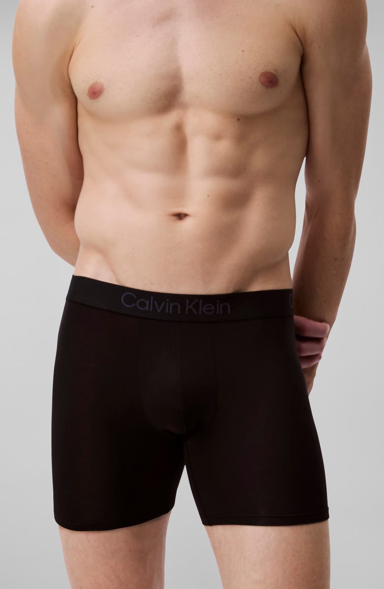 Calvin Klein Ultra-Soft Stretch Modal 3-Pack Boxer Briefs, Alternate, color, Black/Black/Black