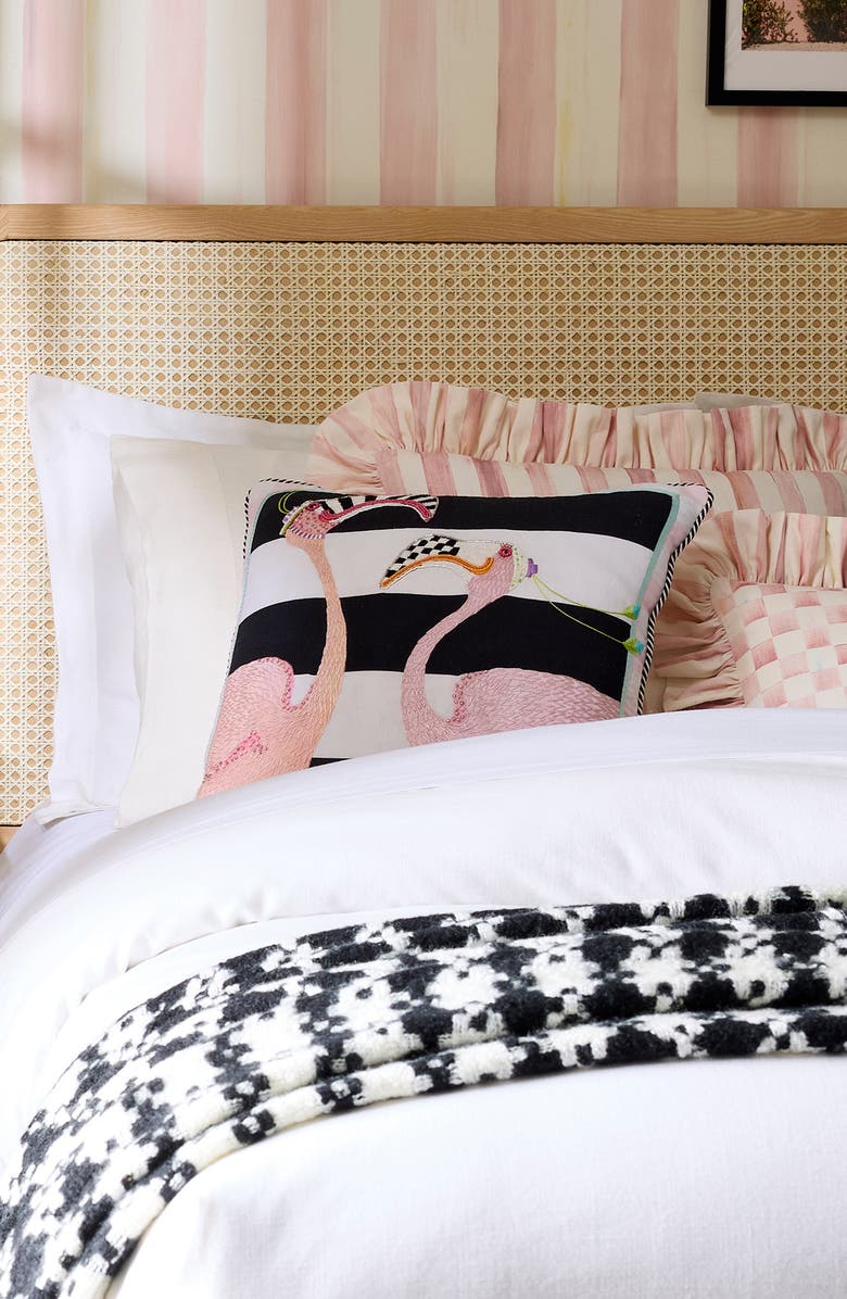 MACKENZIE CHILDS Patience Brewster Flamingo Accent Pillow, Alternate, color, Pink