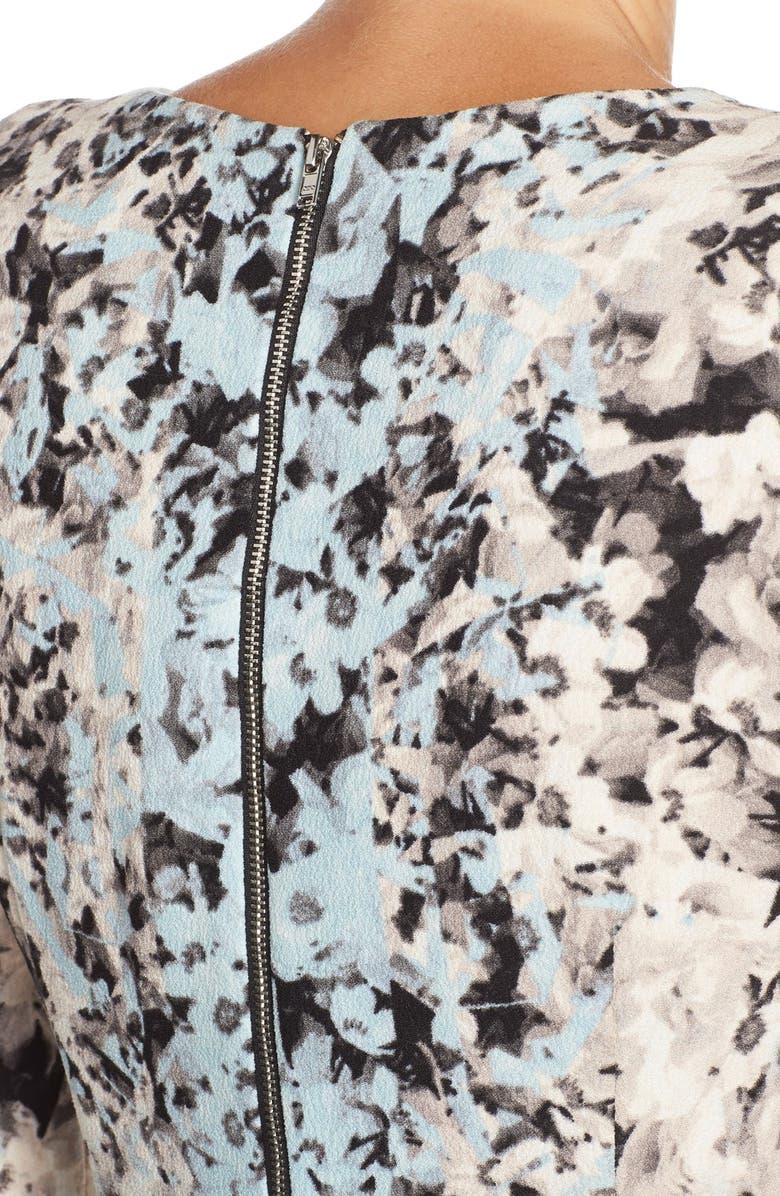 Maggy London Flower Printed Sheath Dress, Alternate, color,