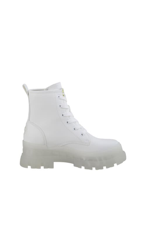 Buffalo Boots Aspha Rld Flat Bootie In White