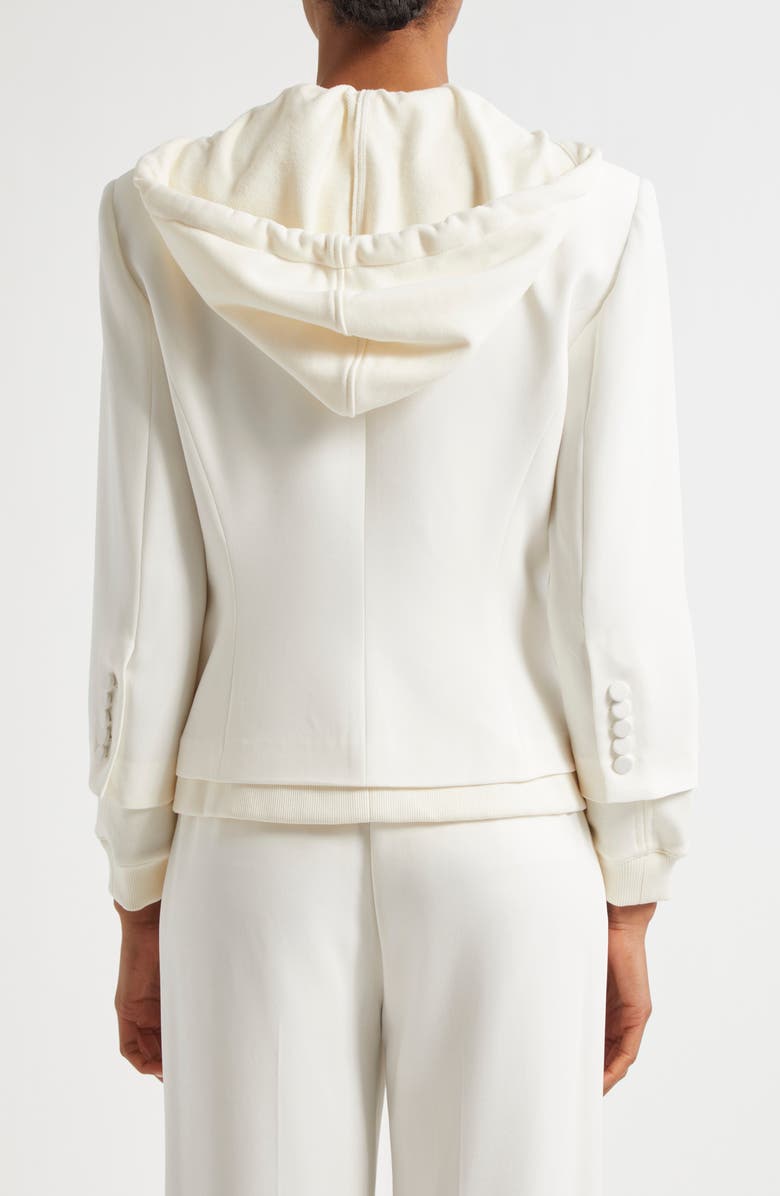 Cinq à Sept Le Petite Khloe Zip-Up Hoodie Blazer, Alternate, color, Ivory/ Ivory