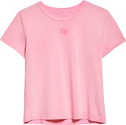 Alexander Wang Puff Logo Shrunken Cotton Jersey T-Shirt