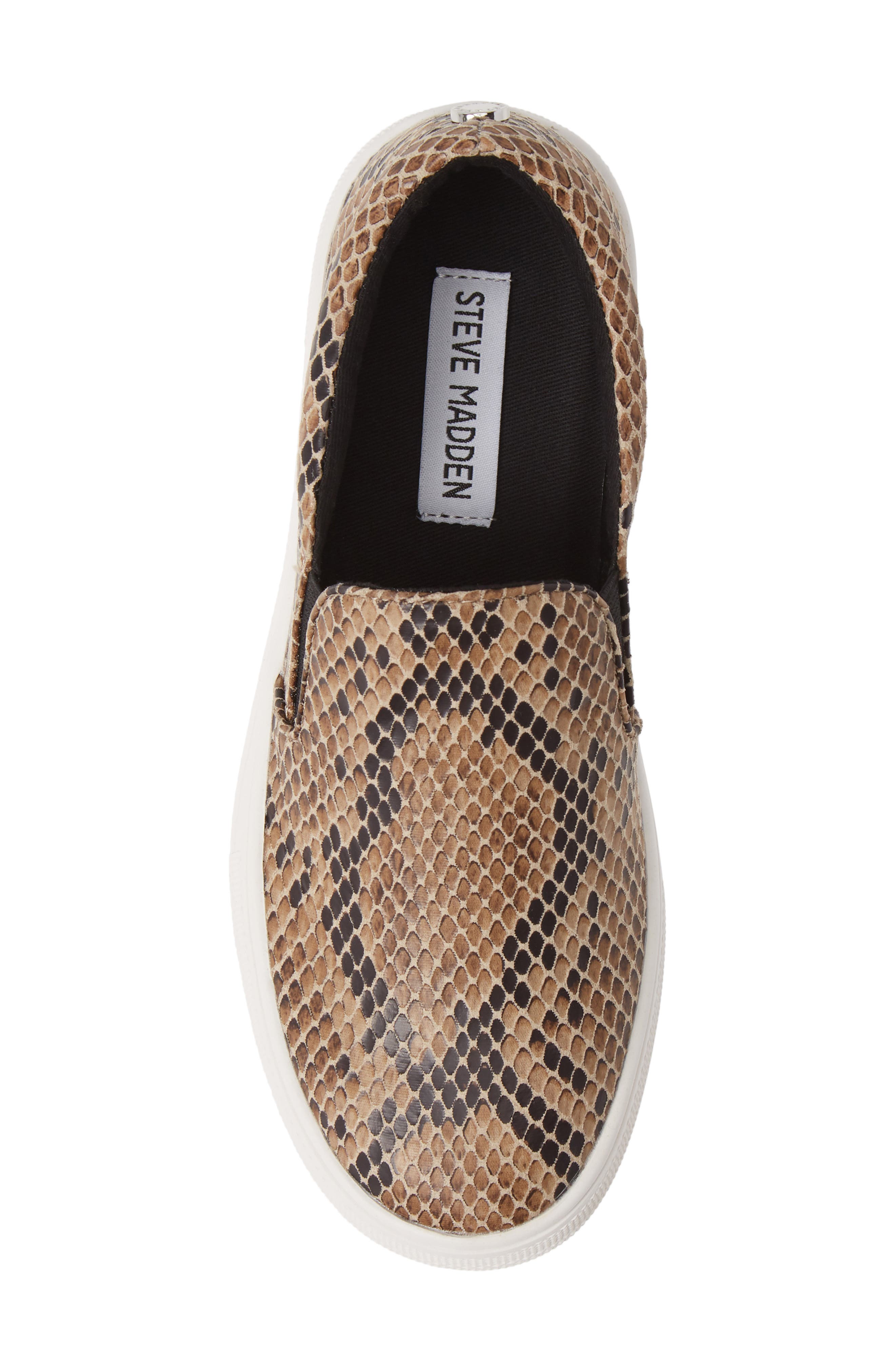 Gills Platform Slip-On Sneaker, Alternate, color, TAUPE SNAKE PRINT
