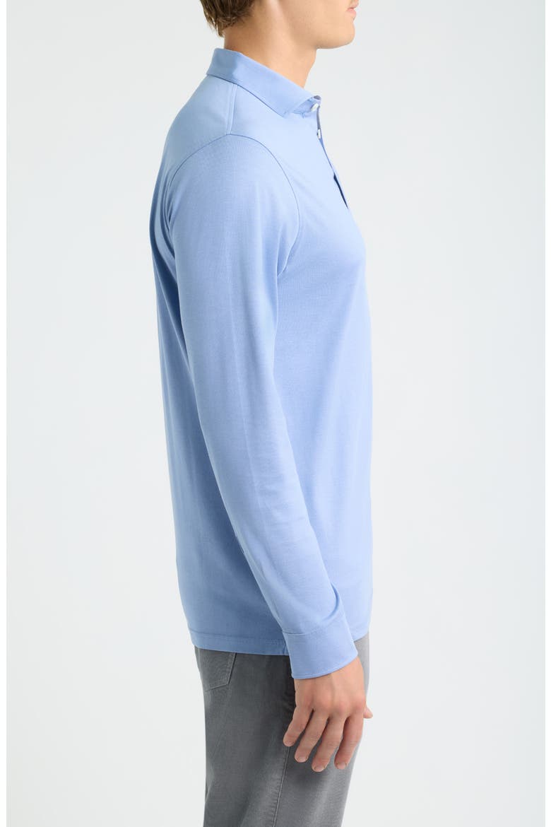 Crown Crafted Ashby Silk and Cotton Polo, Alternate, color, WINDY BLUE