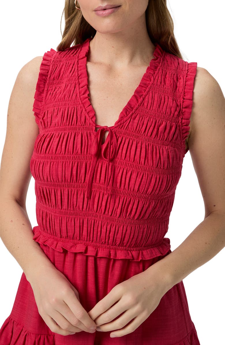 PAIGE Fraise Sleeveless Cotton Blend Minidress, Alternate, color, Petunia