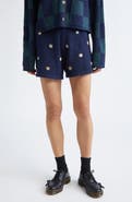 YanYan Daisy Embroidered Lambswool Sweater Shorts