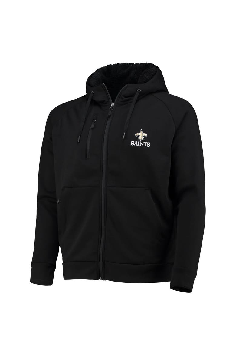 Men's Dunbrooke Black New Orleans Saints Shag Tri-Blend Full-Zip Raglan Hoodie, Alternate, color, Black
