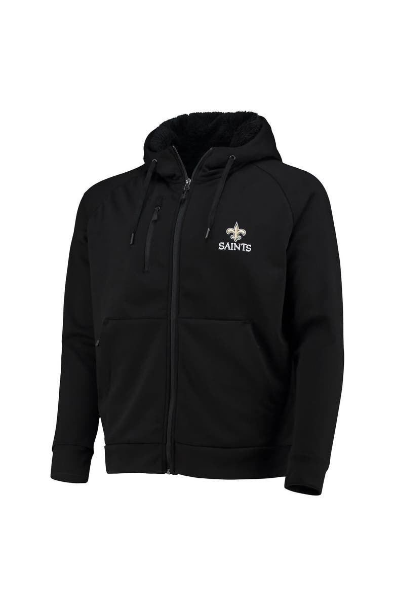 DUNBROOKE Men's Dunbrooke Black New Orleans Saints Shag Tri-Blend Full-Zip Raglan Hoodie, Alternate, color, Black