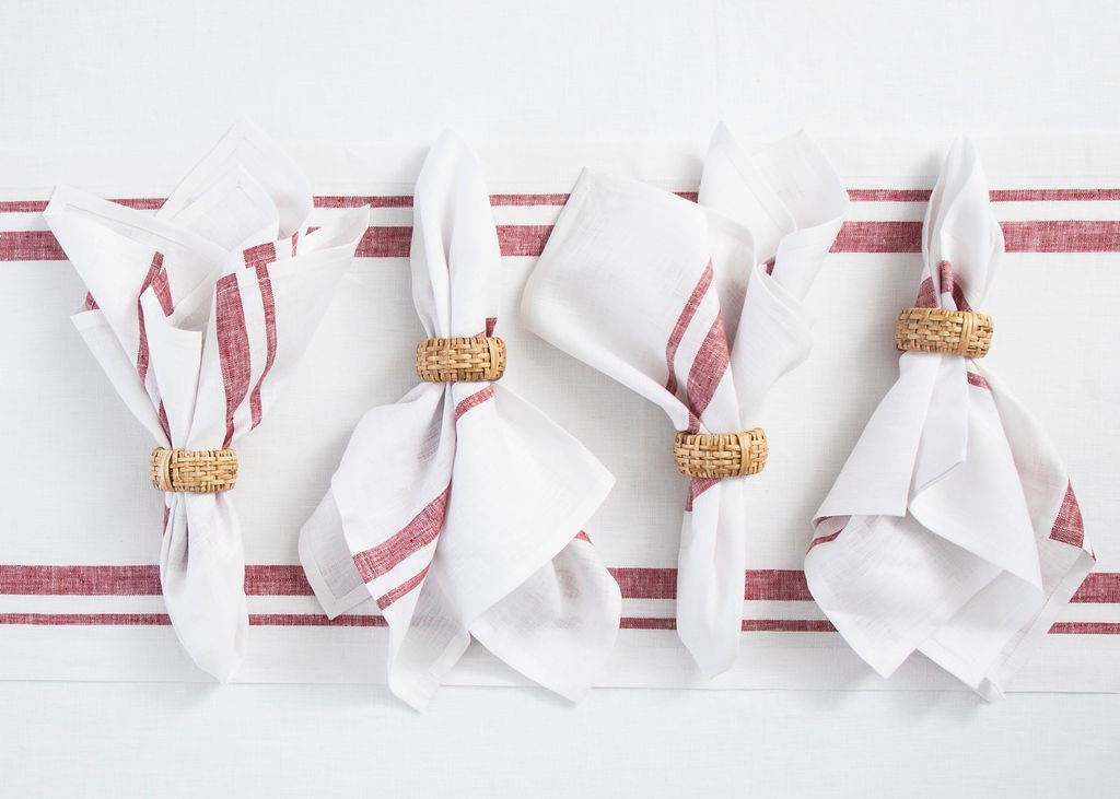 Burgundy and White
