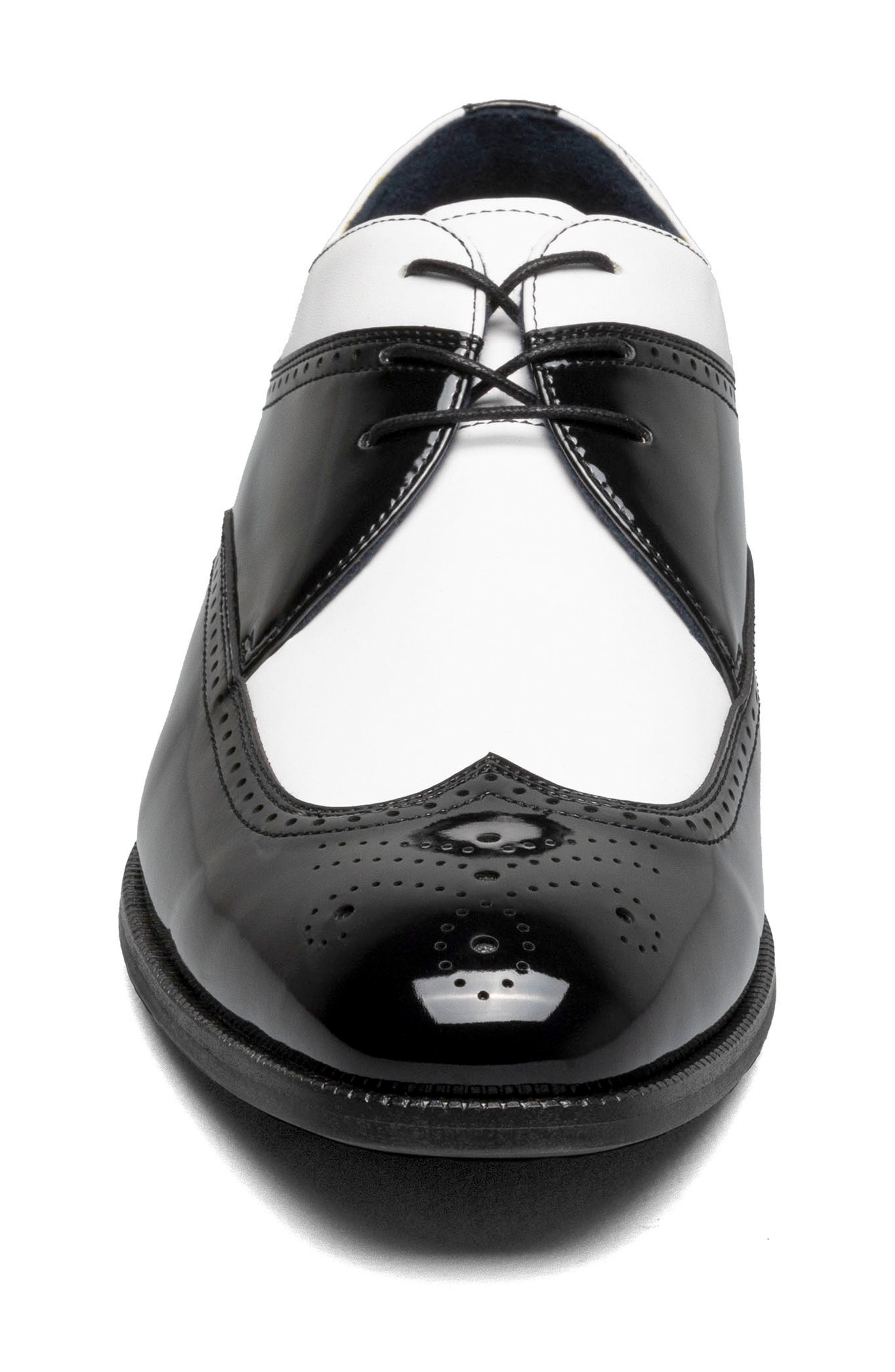 Stacy Adams Dayton II Wingtip Oxford, Alternate, color, Black/ White