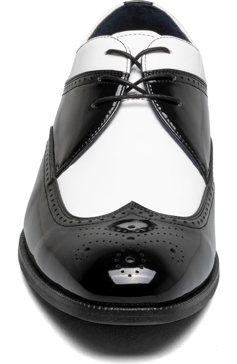 Stacy Adams Dayton II Wingtip Oxford, Alternate, color, Black/ White