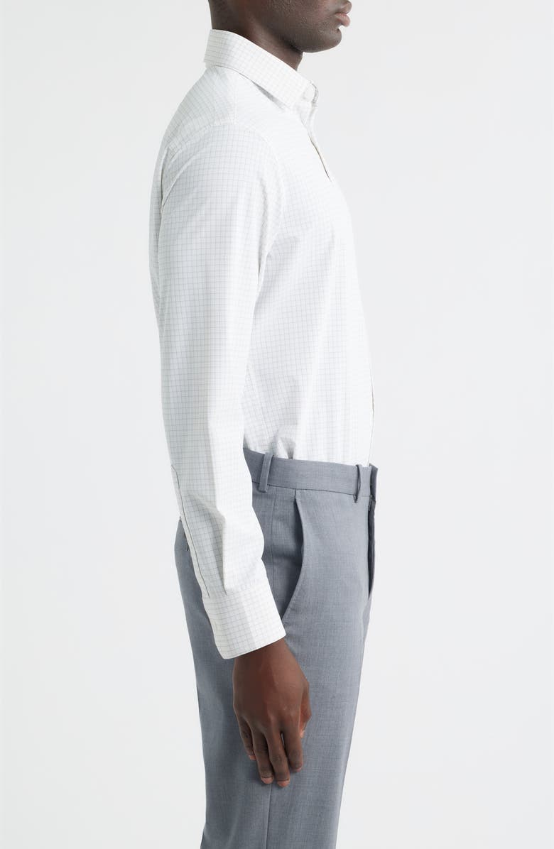 Mizzen+Main Leeward Trim Fit Plaid Performance Button-Up Shirt, Alternate, color, Espresso Joel Plaid