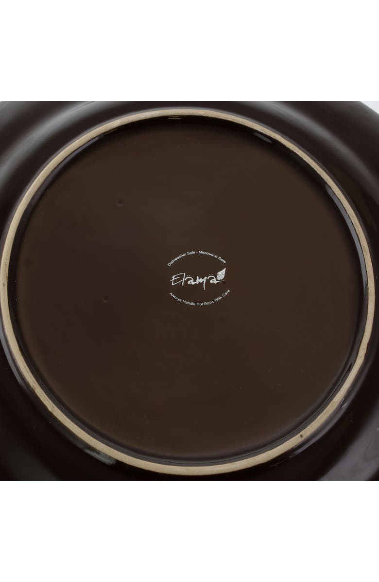 Elama Lavish 16 Piece Dinnerware set with Complete Setting for 4, Alternate, color, Blue