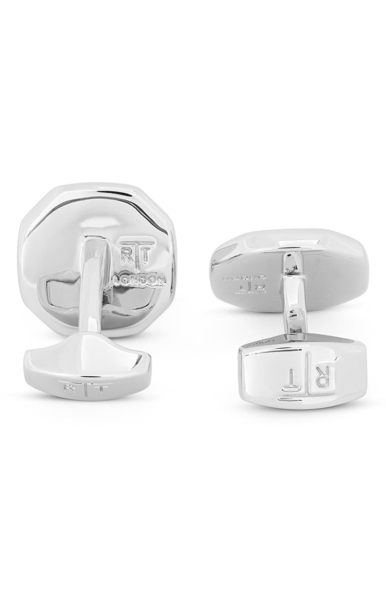 Thompson of London Tiger's Eye Octogon Cuff Links, Alternate, color, Tiger Eye