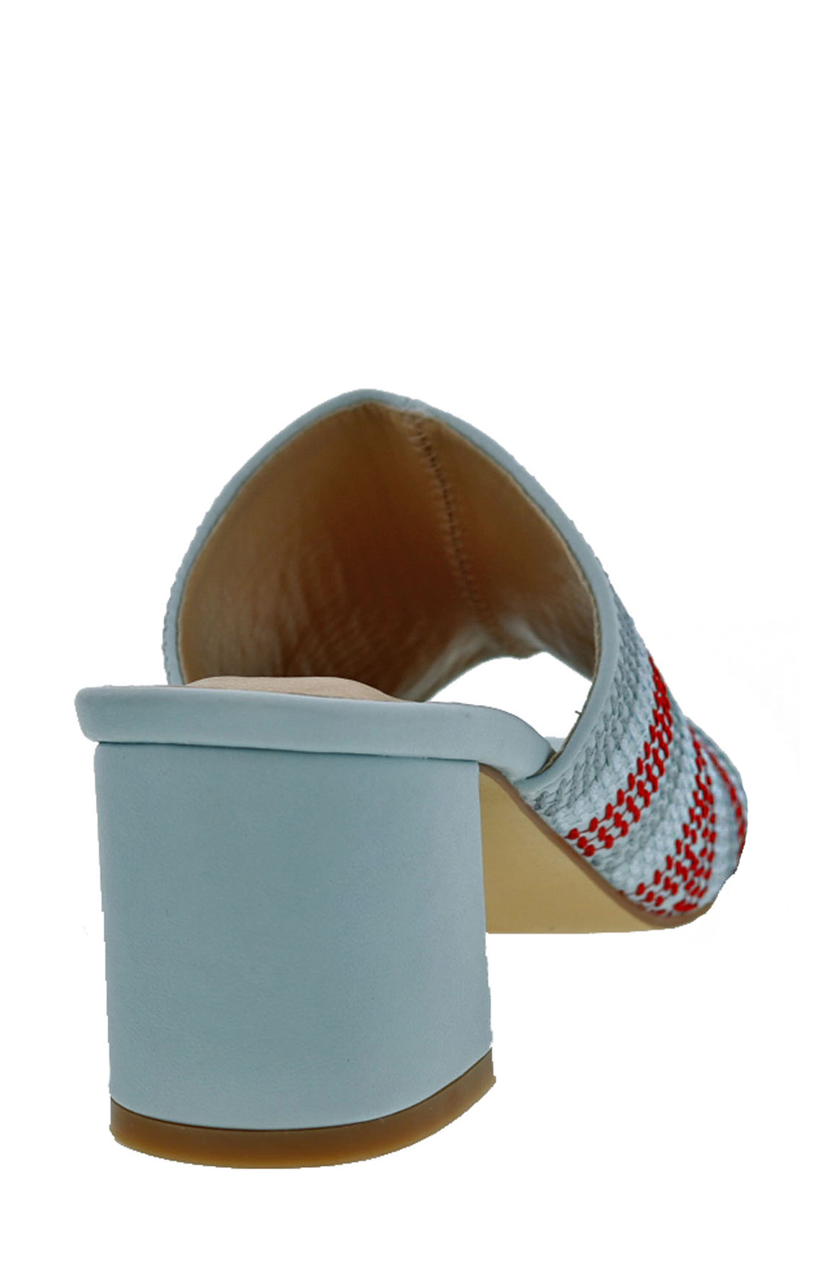 Faint Block Heel Sandal, Alternate, color, BLUE/ RED