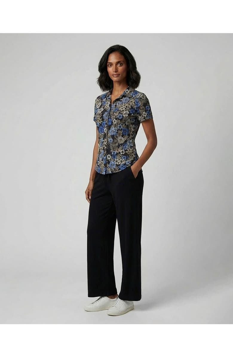 Lords of Harlech Tropical Mix Womens Printed Button-Up Shirt, Alternate, color, Tropical Mix Black