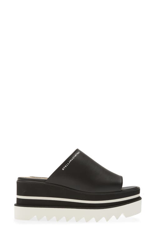 Stella Mccartney Sneak-elyse Platform Slide Sandal In 1000 - Black