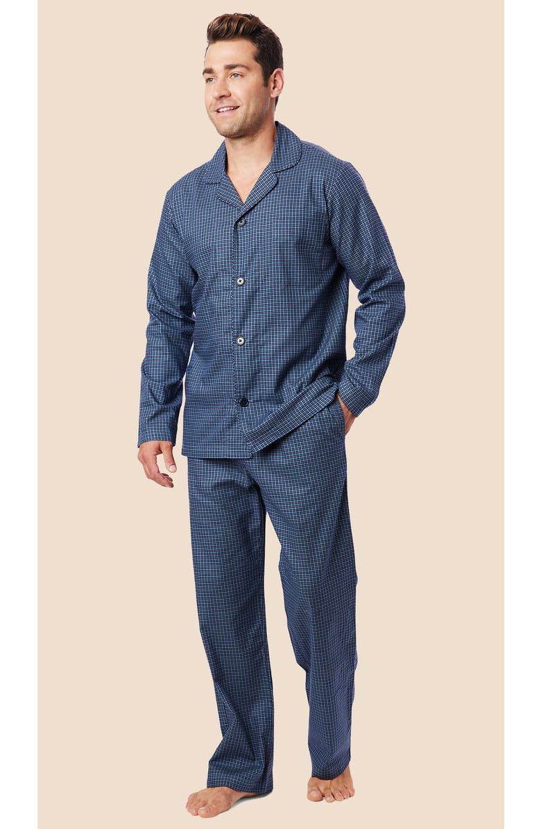 The Cat's Pajamas Men's Flannel Pajama Set, Main, color, Lisbon
