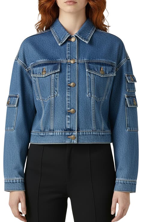 The Cargo Crop Denim Jacket