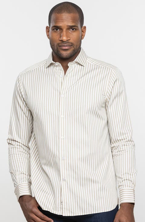 Awning Stripe Long Sleeve  Shirt