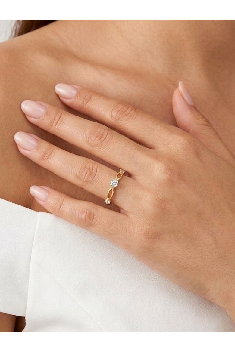 Love Knot Promise Ring in 14K Gold, Alternate, color, Gold