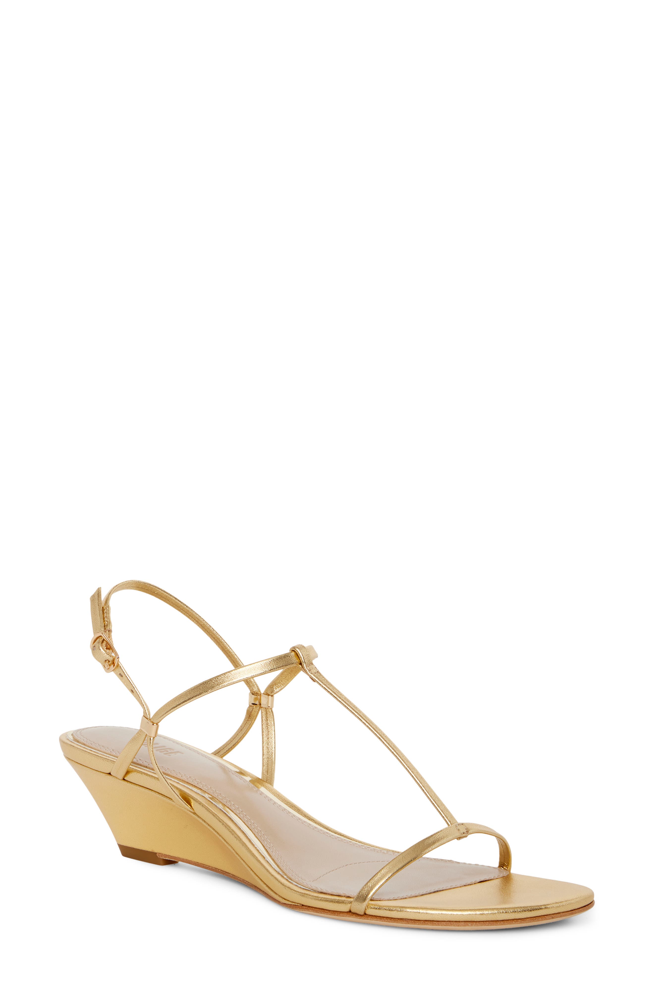 PAIGE Daryn Slingback Wedge Sandal, Main, color, Gold