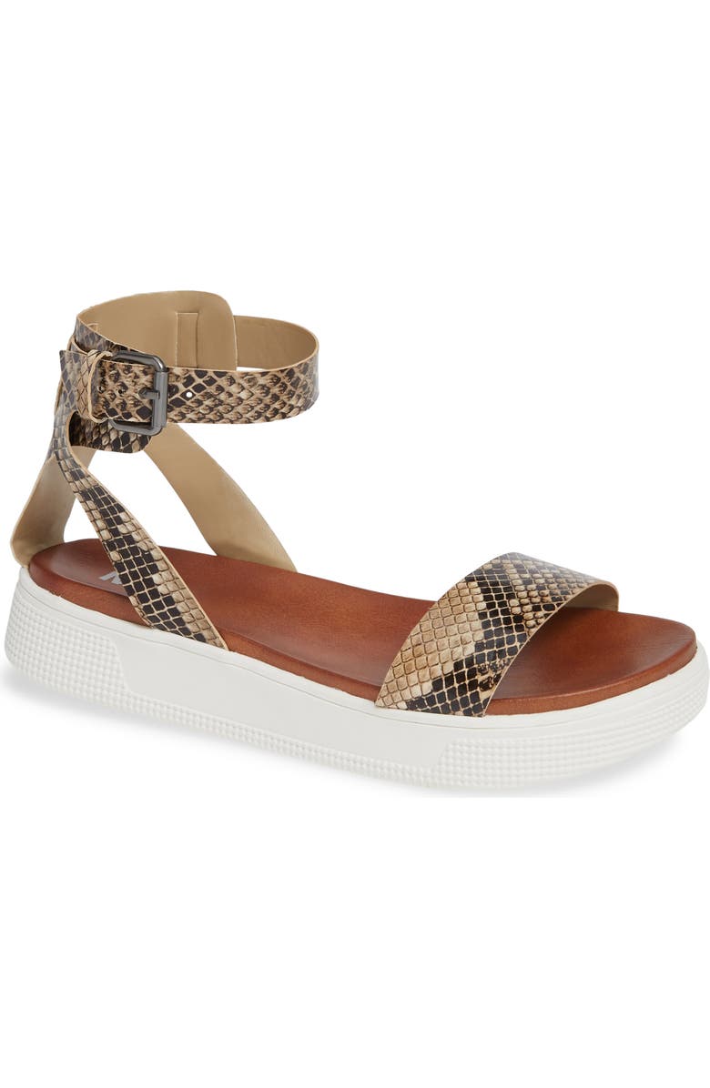 MIA Ellen-S Snake Print Platform Sandal, Main, color,