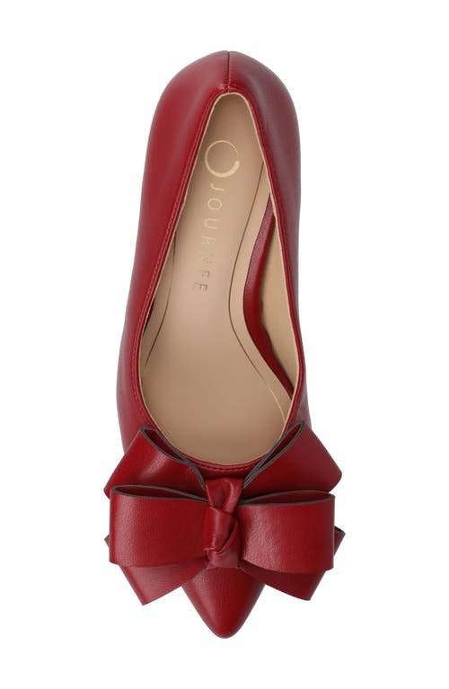 Journee Collection Crystol Pump In Burgundy